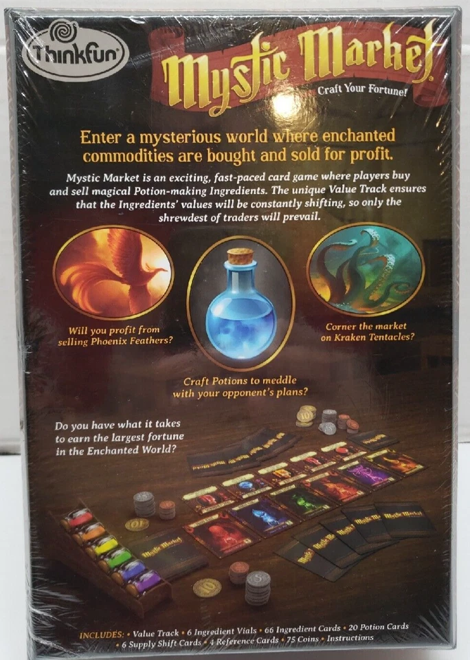 Mystic Market game by ThinkFun (2-4 players, Ages 10+, 30 mins) NEW in box - Image 2 of 2