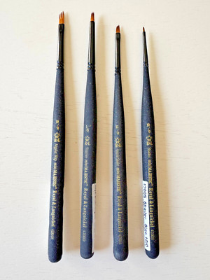 Royal & Langnickel Mini Majestic Artist Paint Brushes, 4 Piece, Assorted, NEW!