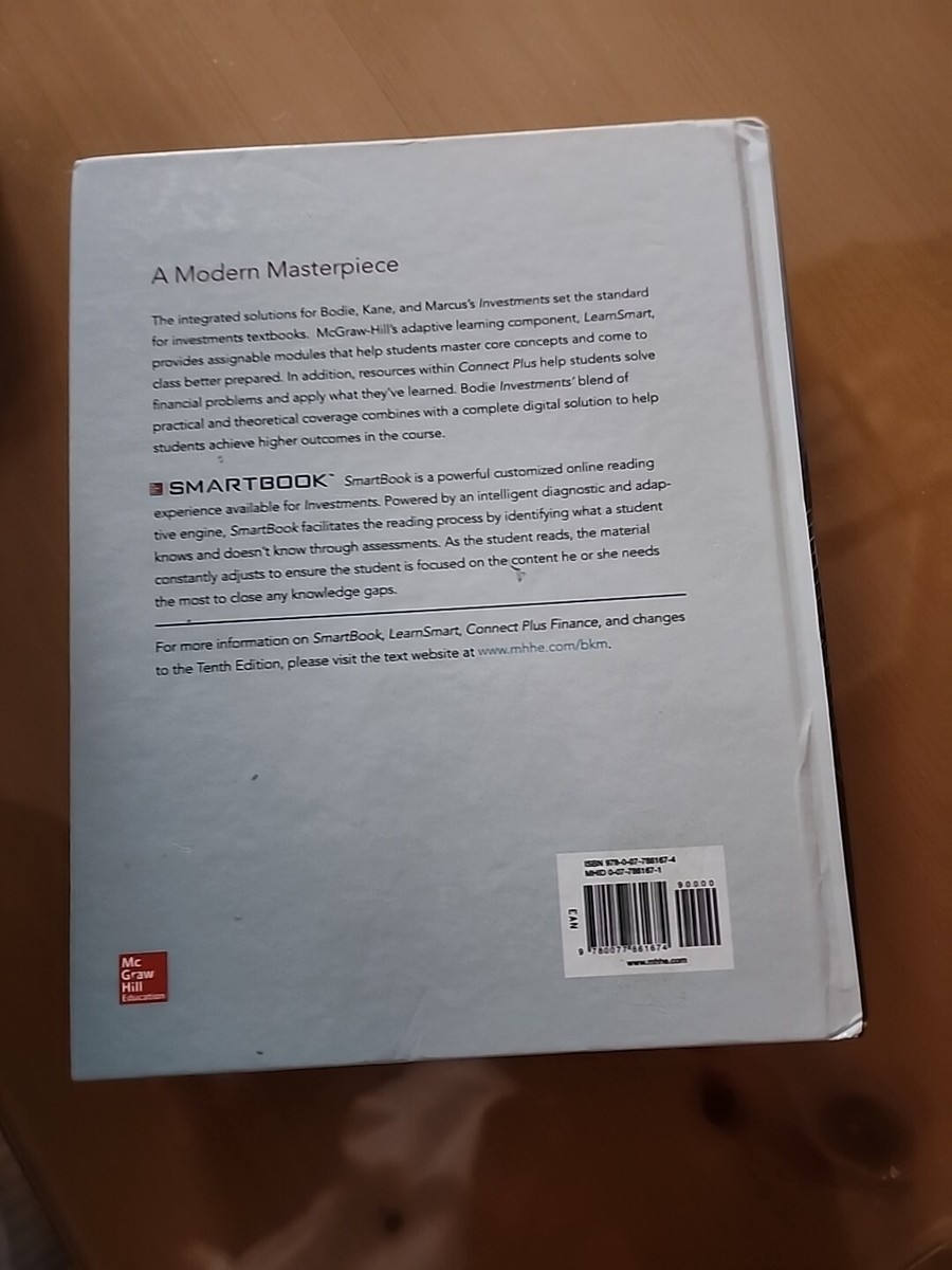 Investments, 10th Edition - Paperback, by Zvi Bodie Alex Kane Alan