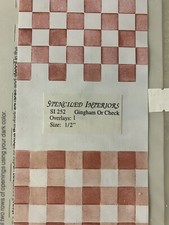 NEW Checks and Gingham 1/2" checks STENCILED INTERIORS Wall decor stencil