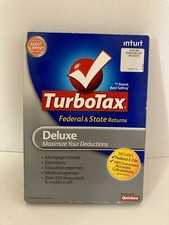 Intuit TurboTax Deluxe Federal  State Tax Year 2009 Software Program PC Mac