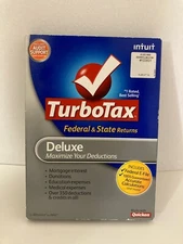 Intuit TurboTax Deluxe Federal & State Tax Year 2009 Software Program PC Mac