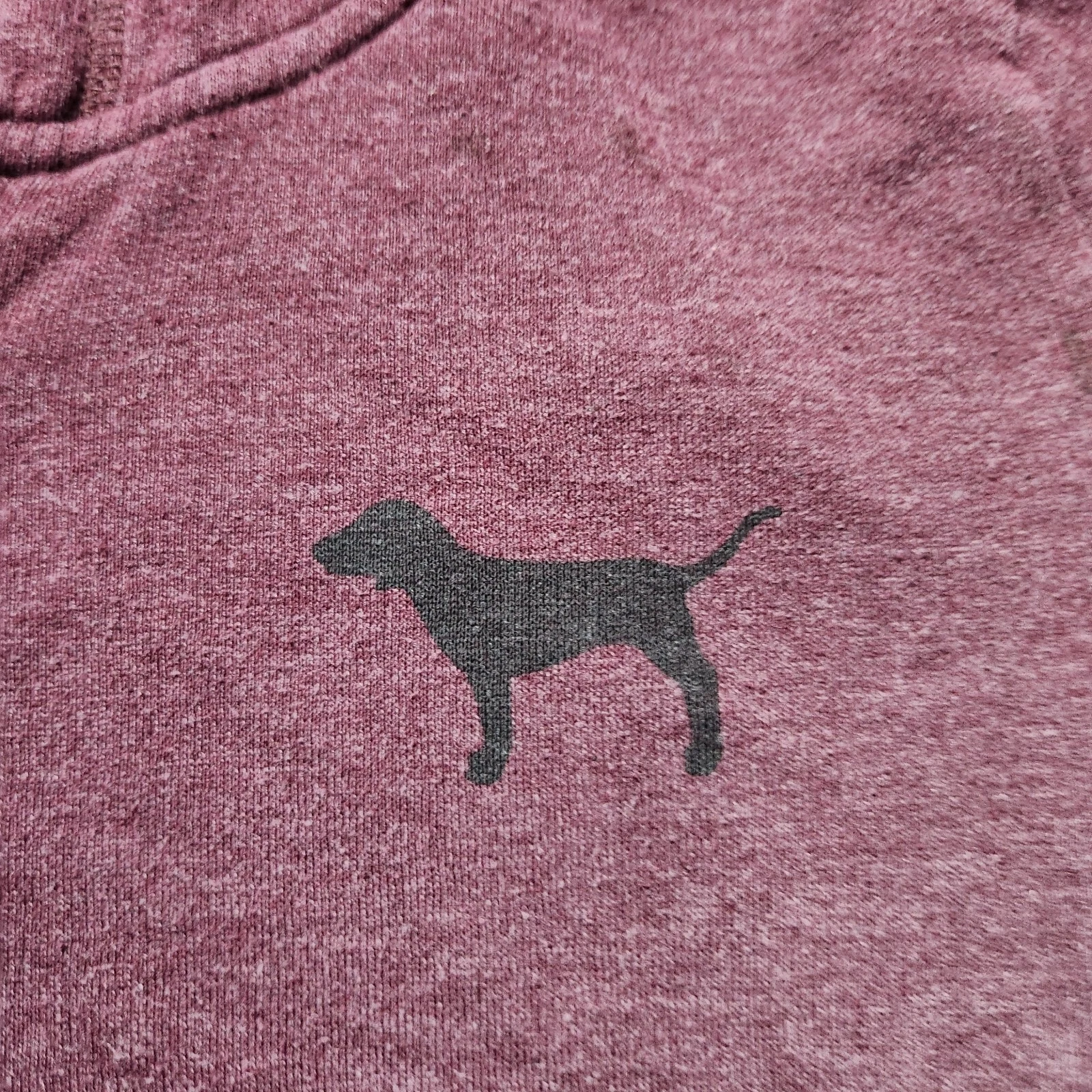 UNDERCOVER VICTORIA'S SECRET ROSA Felpa con cappuccio donna S rosso pullover cotone poliestere