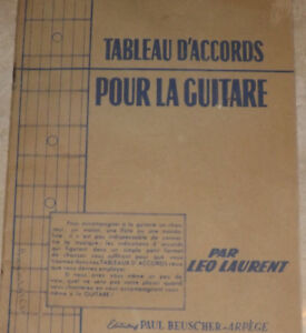 Tableau D Accords Pour La Guitare Leo Laurent Ebay