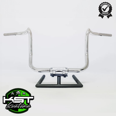 KST Kustoms Polished 12'' Mayhem Bagger Handlebars For 1996-2023 Harley Batwing