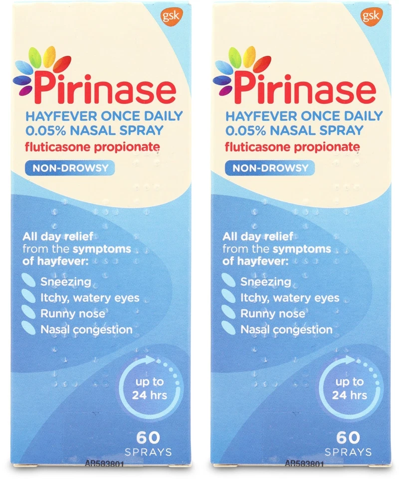 Pirinase Hay Fever Relief Nasal Spray 60 Pack X 2