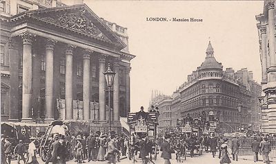 LONDON - MANSION HOUSE S/W POSTKARTE 