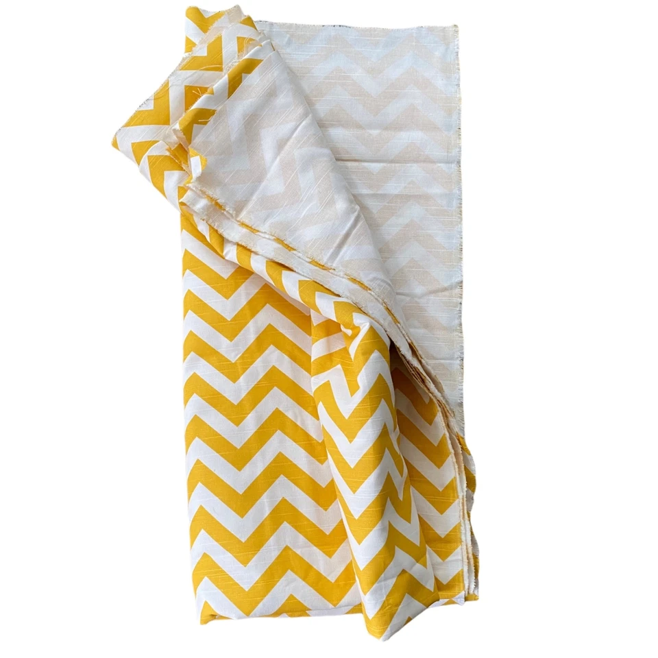 Chevron fabric yardage yellow outdoors cushions synthetic 58"W x 216"L 6YDS - Image 2 of 4