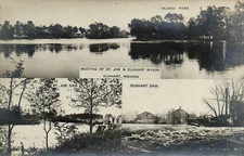 PC CPA US, IND, ELKHART, DAM, ISLAND PARK, Vintage REAL PHOTO Postcard (b14954)