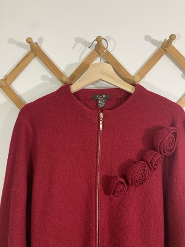 Zoe D Sweater Jacket Wool XL - Picture 2 of 8