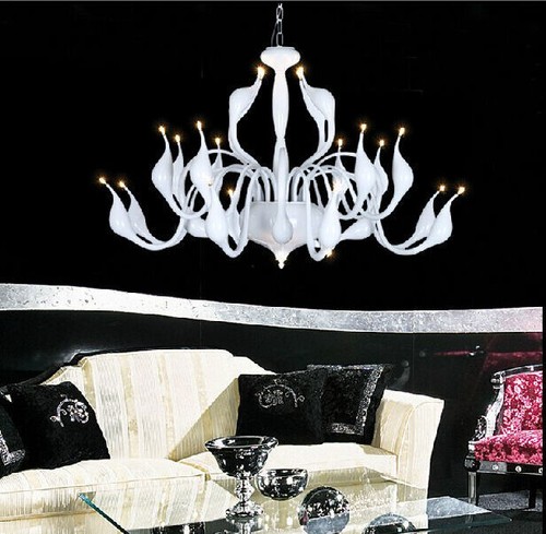 New Modern Swan Pendant Light Lighting Chandelier Ceiling Lamp Lobby Hall Room - Picture 14 of 14
