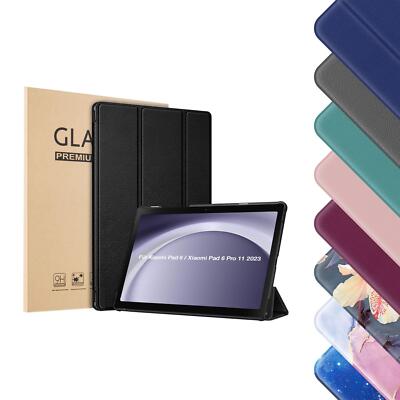 Tablet Schutzhülle für Xiaomi Pad 6 / 6 Pro 11'' 2018 Klapp Hülle Cover + Glas