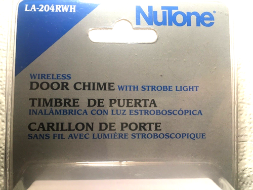 NUTONE LA-204RWH Wireless Door Chime with Strobe Light NEW SEALED -FREE SHIPPING - Picture 2 of 3