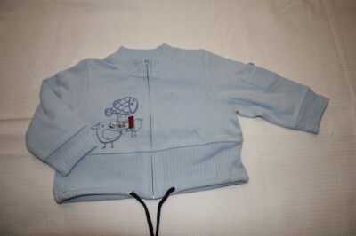 Catimini Sweatjacke hellblau Fische NEU Gr.81 / 80