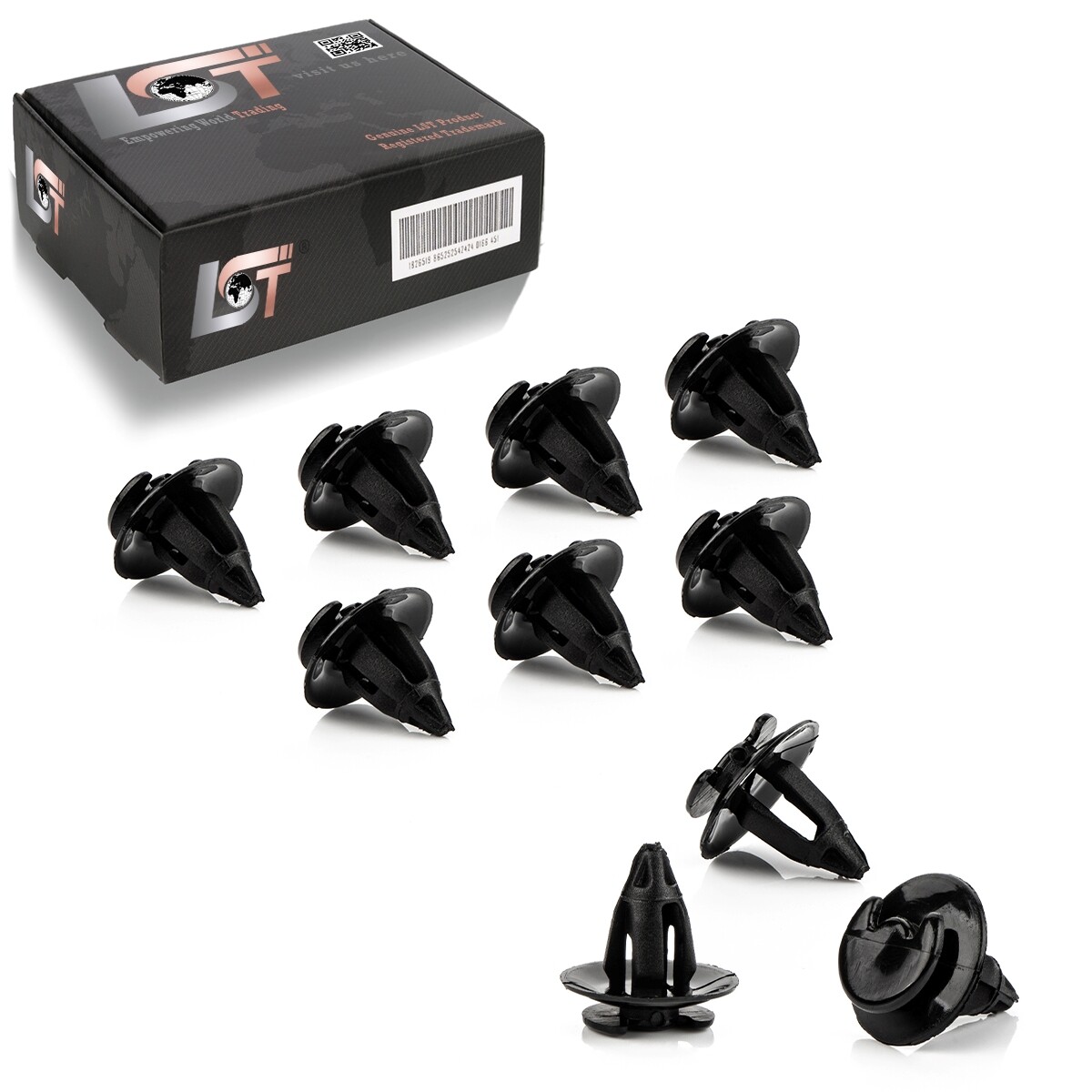 10x Edge Trim Roof Lining Fastening Clips Black for Audi