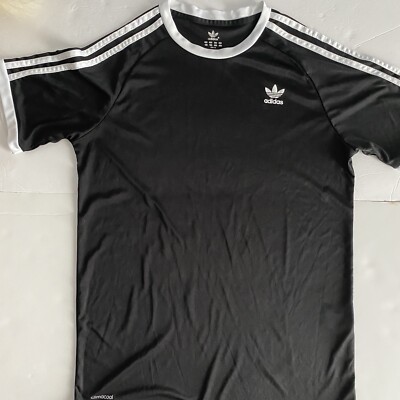 ADIDAS Boys T-Shirt Short Sleeve Active Wear ClimaCool Black