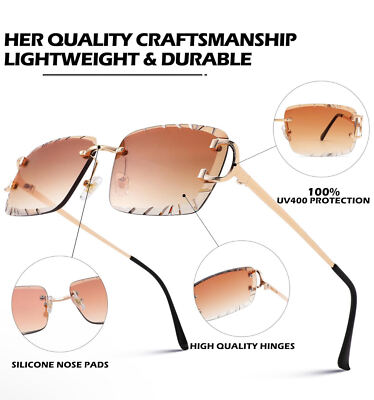 Sunglasses Eye Wear Shades Retro Designer Hip Hop Brown Clear Lens Street  Wear