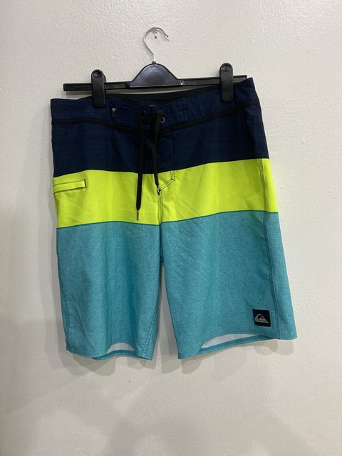 neon yellow swim trunks