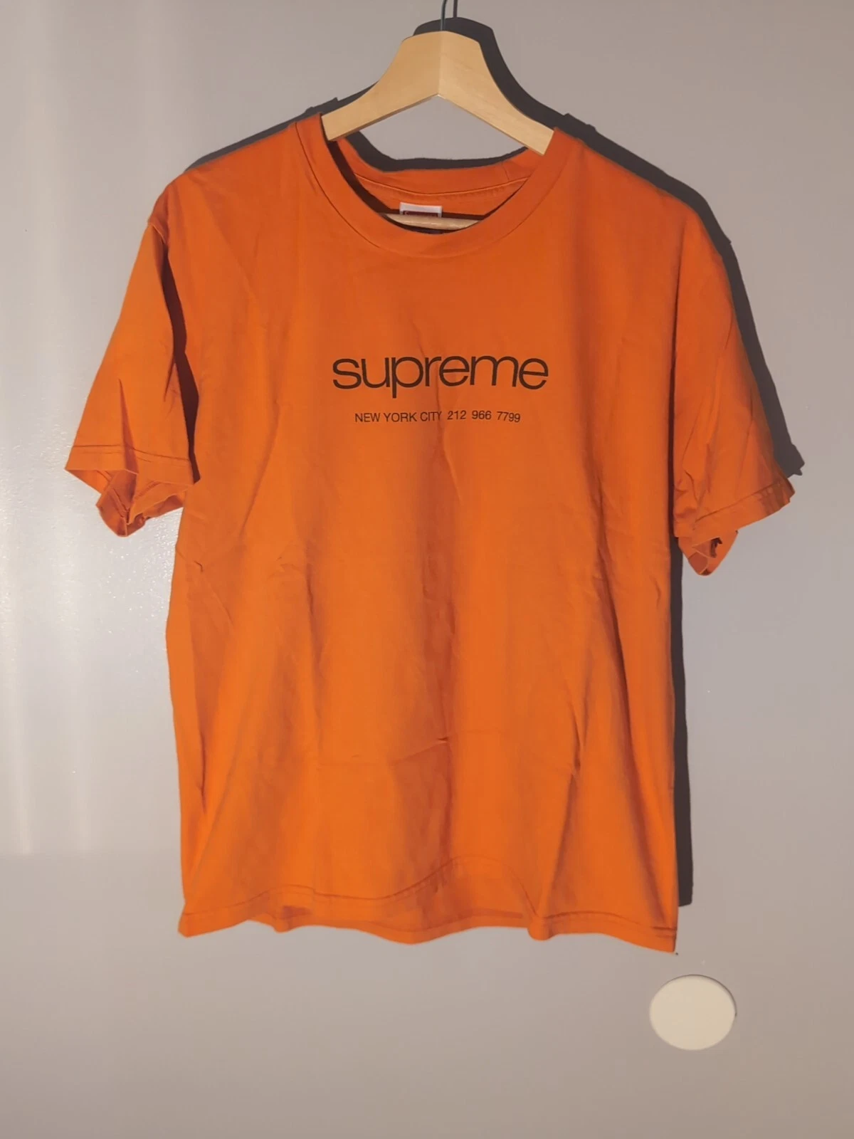 T shirt Supreme homme taille Med Five Boroughs New York 212 966 7799 orange 