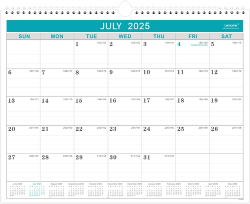 Calendario 2025-2026, calendario de pared de 18 meses de julio de 2025 a diciembre de 2026,11,5 - Imagen 11 de 12