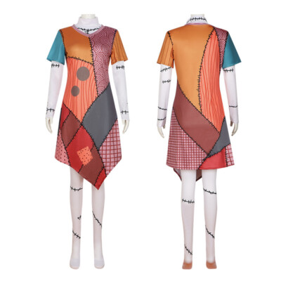 Cosplay The Nightmare Before Christmas Sally Kleid Jumpsuit Halloween Party
