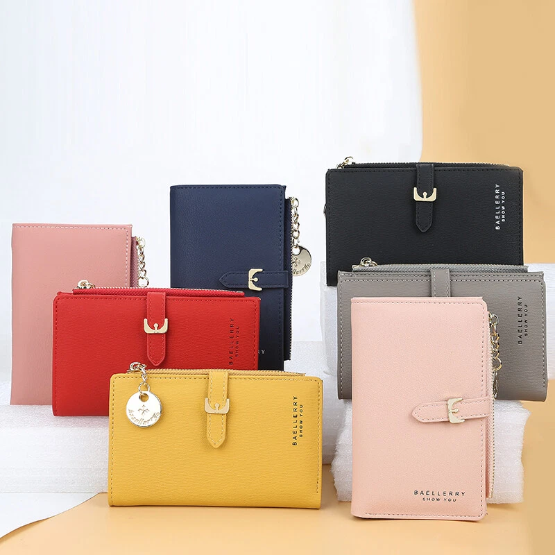 US Mini Wallets Leather Slim Clutch Bifold Purse Card Holder For