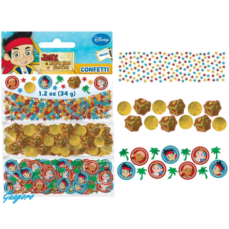 Jake y los Piratas del País de Nunca Jamás Valor Confeti Decoraciones Fiesta Suministros Favores Foto 2 de 2