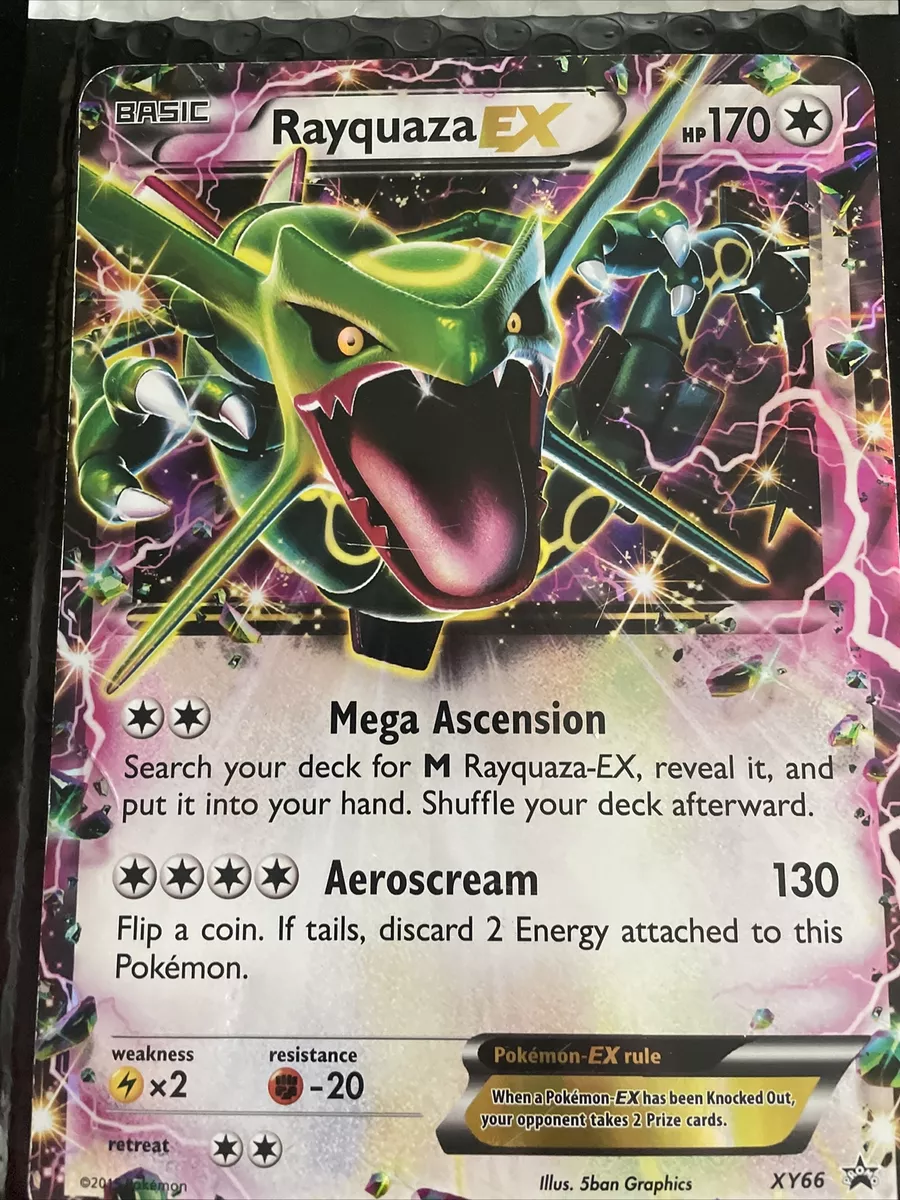 Mavin  Shiny Rayquaza EX HOLO RARE XY69 (NM) Black Star PROMO Pokemon Card  large Card