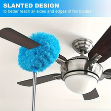 Ceiling Fan Cleaner Duster Reusable Microfiber Long Handle Washable Cleaner 