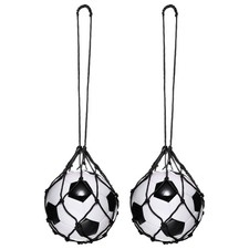 2Pcs Solo Soccer Training Ball Net Fits Ball Size 3, 4, 5 Black