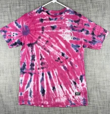 Size M - Grizzly Grip Tape Outdoors Logo Graphic T-Shirt Pink Tie Dye Skating