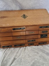 Vintage Watch makers Cabinet With Mixed watch parts Rudolf Flume Horology