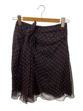 VALENTINO Skirt 8 Silk BLK Dot