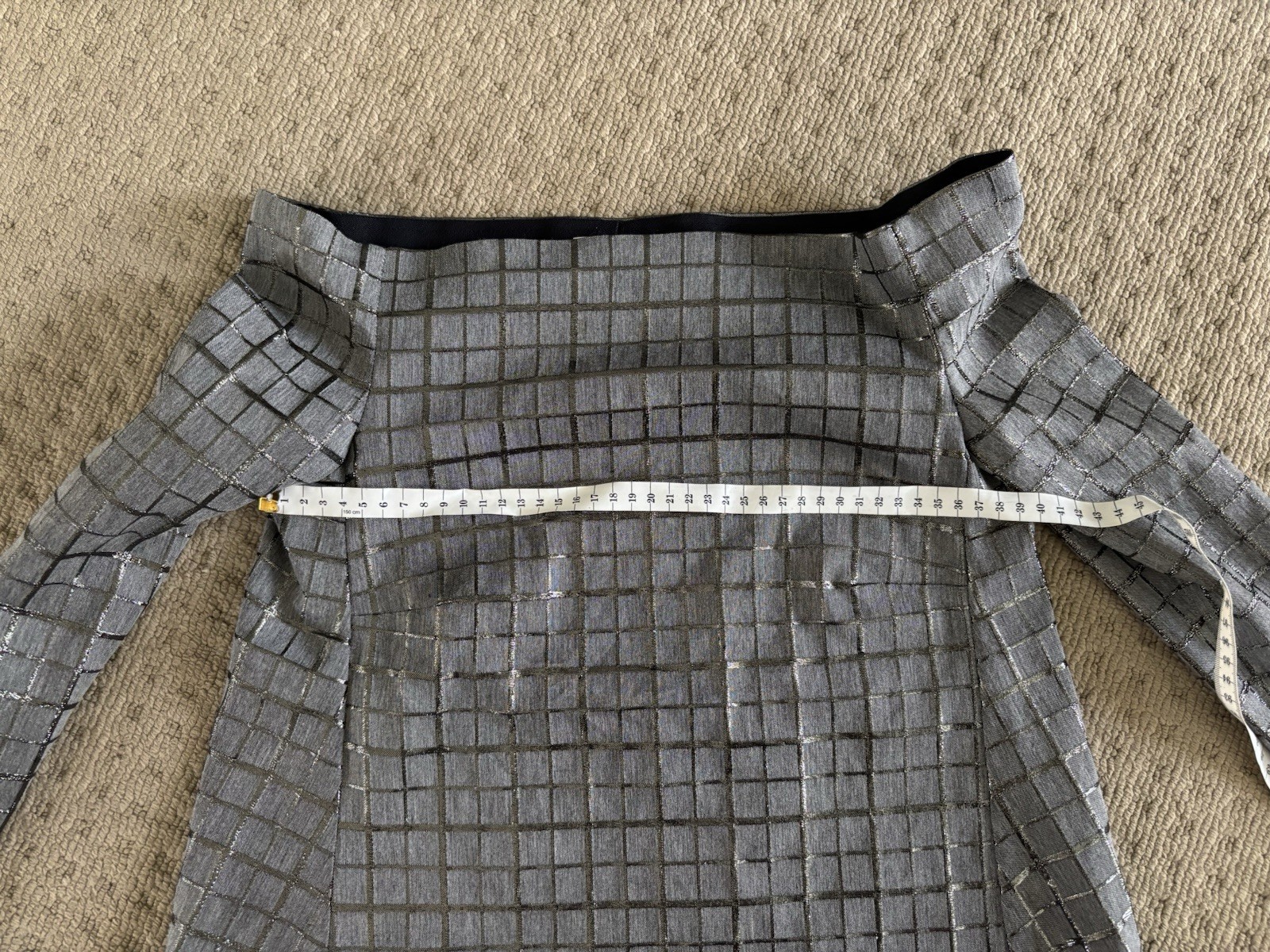 Scanlan Theodore Structured Grey Checkered Grid S… - image 4