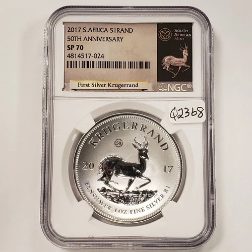 2017 South Africa 1 oz .999 Silver Krugerrand - NGC SP 70 - SKU-Q2368