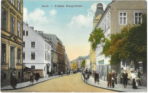 Sudeten Asch approx. 1920 Lower Main Street Savings Bank Bohemia Aš