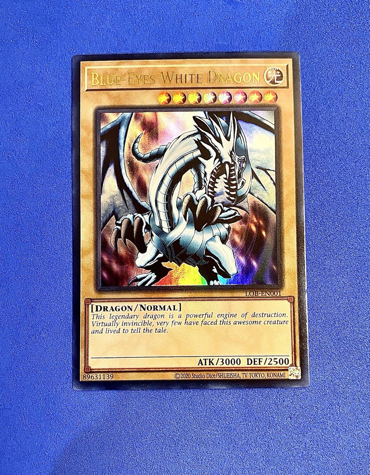 Blue-Eyes White Dragon LOB-EN001 25th Anniv Ultra Rare NM Yugioh Card