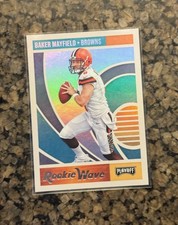 2018 Panini Playoff - Rookie Wave Baker Mayfield #1 Rookie Card Buccaneers. rookie card picture