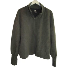 RBX Quilted Jacket  XXL Active Full Zip Dark Green Cropped