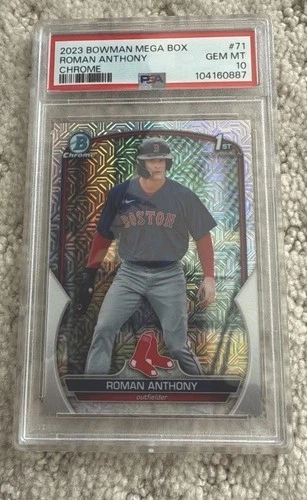 2023 Bowman Chrome Mega Box Roman Anthony PSA 10 1st Rookie Mojo Red Sox RC WBC