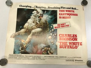 Vintage 1977 "The White Buffalo" Movie Poster Charles Bronson
