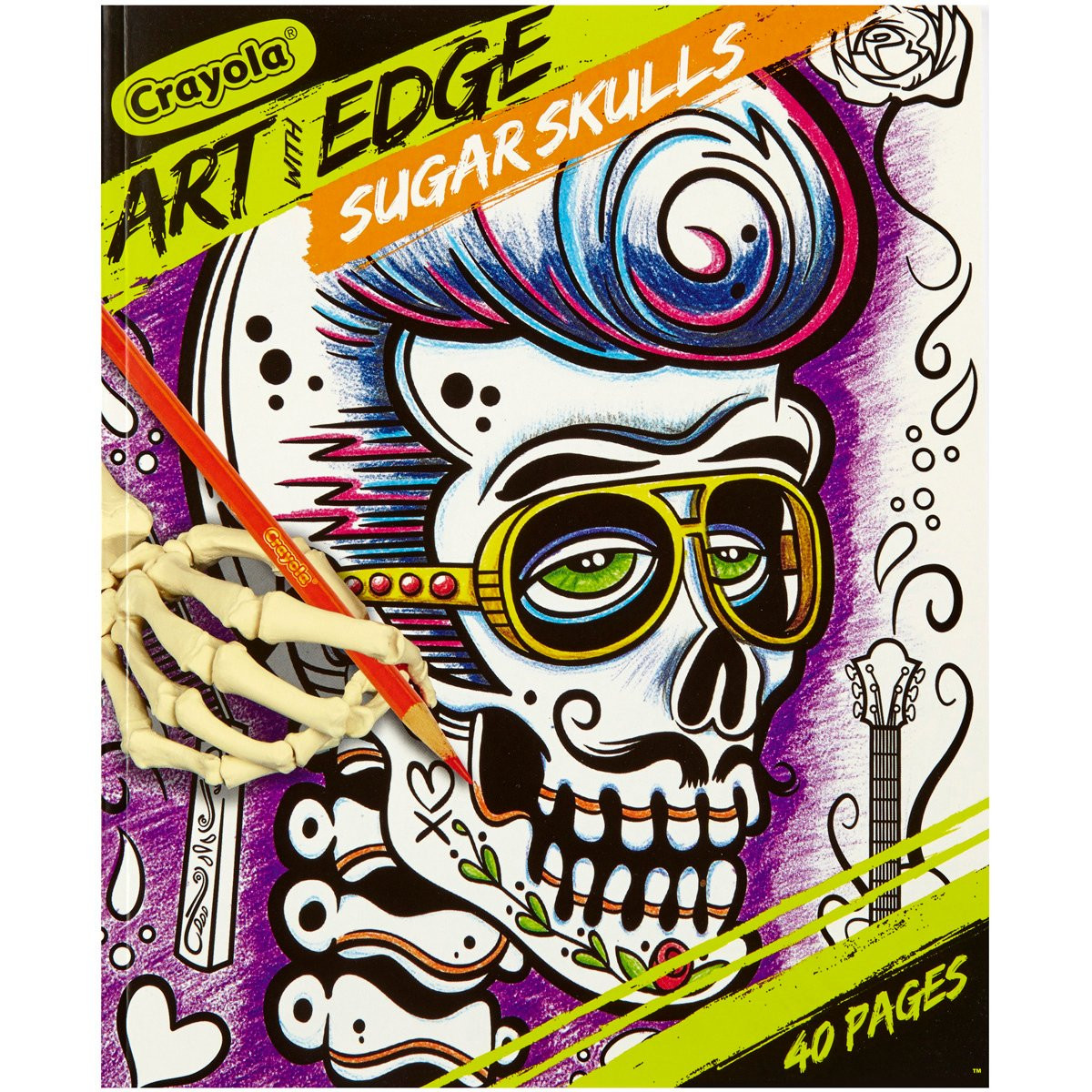 Crayola Art With Edge Sugar Skulls Coloring Book 40 Pgs 8x10