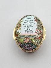 Halcyon Days Enamels, Live Garden Forever Trinket Box