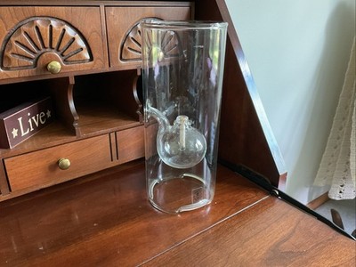 Wolfard Hand Blown Classic Chamber Glass Oil Lamp 9  with Wick Holder