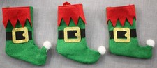 Make the Season Bright (3-PACK)  5.5" Green Small Christmas Stockings Ornament
