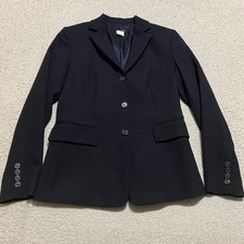 J. Crew Womens Blazer Jacket sz 0 Blue Button Up Wool Long Sleeve Lined Office