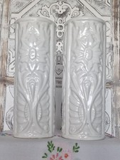 Vintage Art Nouveau Styke Elpa Alcobaca Portuguese Ceramic Pair Of Vases