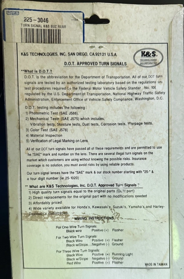 Suzuki GS750E 1979 intermitente 35601-45010 GT 750 GS 1000 1977 1980 1981 1978 Foto 3 de 4