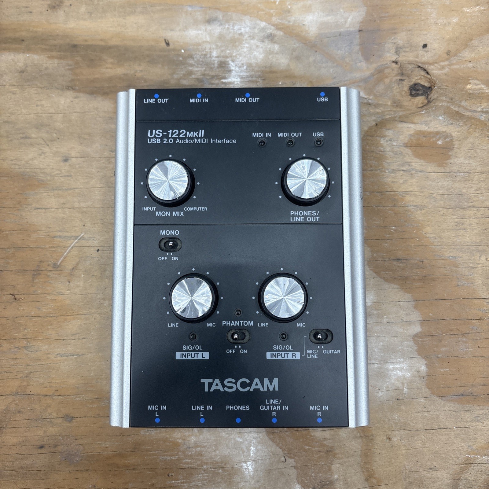 TASCAM US-122MKII USB2.0 Audio / MIDI Interface TEAC 2IN/2OUT 24bit/96kHz