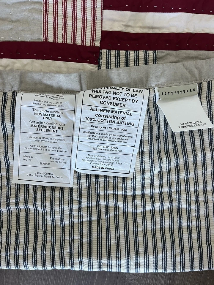 Pottery Barn Table Quilt - Image 3 of 4